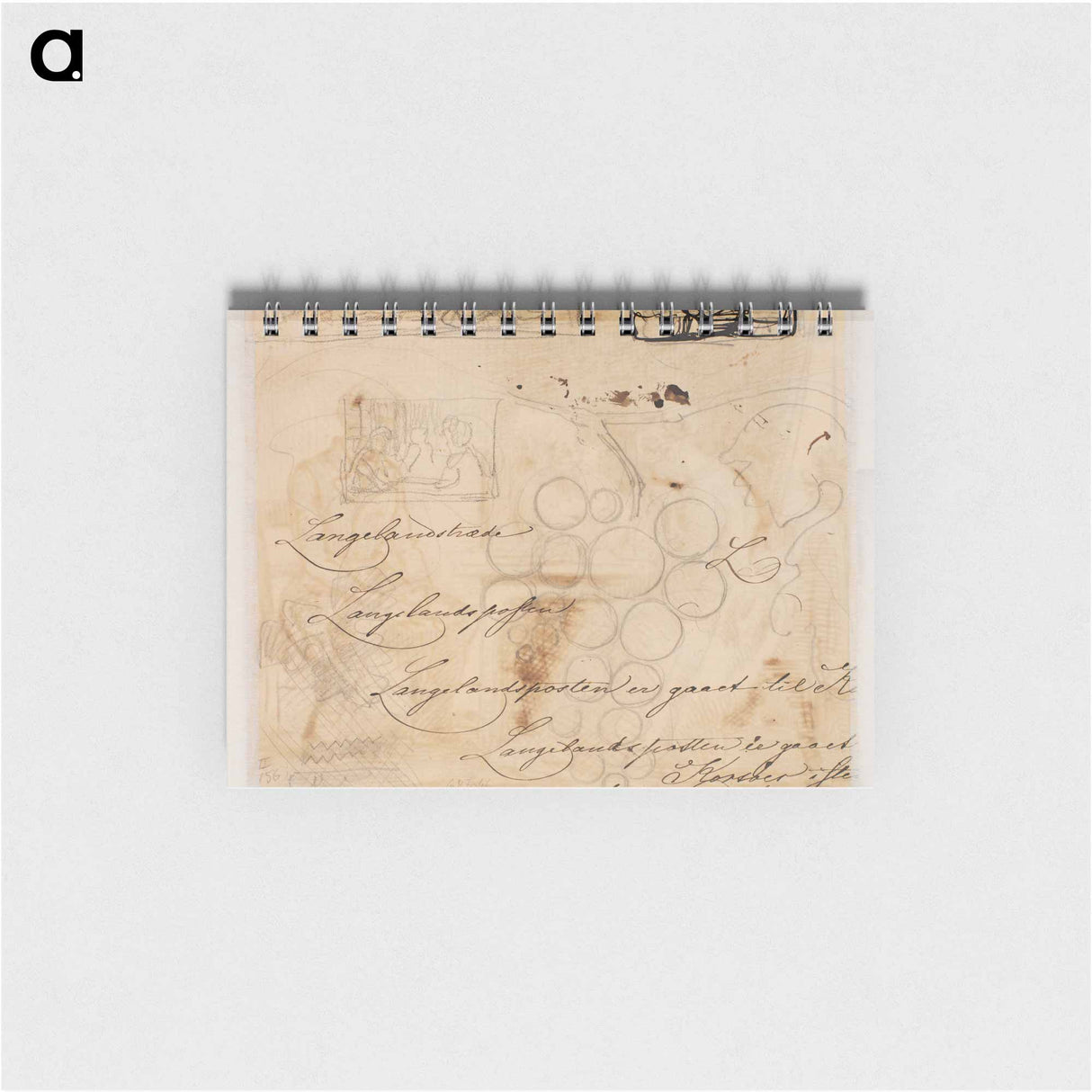 Pencil sketches and pen samples by Wilhelm Marstrand - ヴィルヘルム マーストランド Memo.