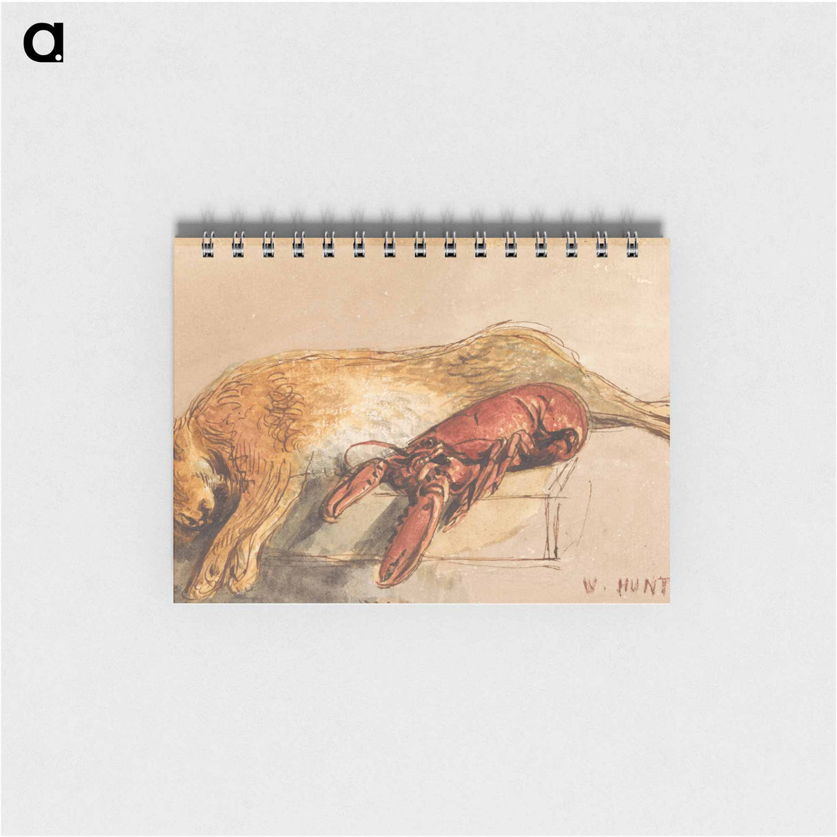 アートメモ帳-A Dead Hare and a Cooked Lobster on a Bench - ウィリアム ヘンリー ハント Memo.
