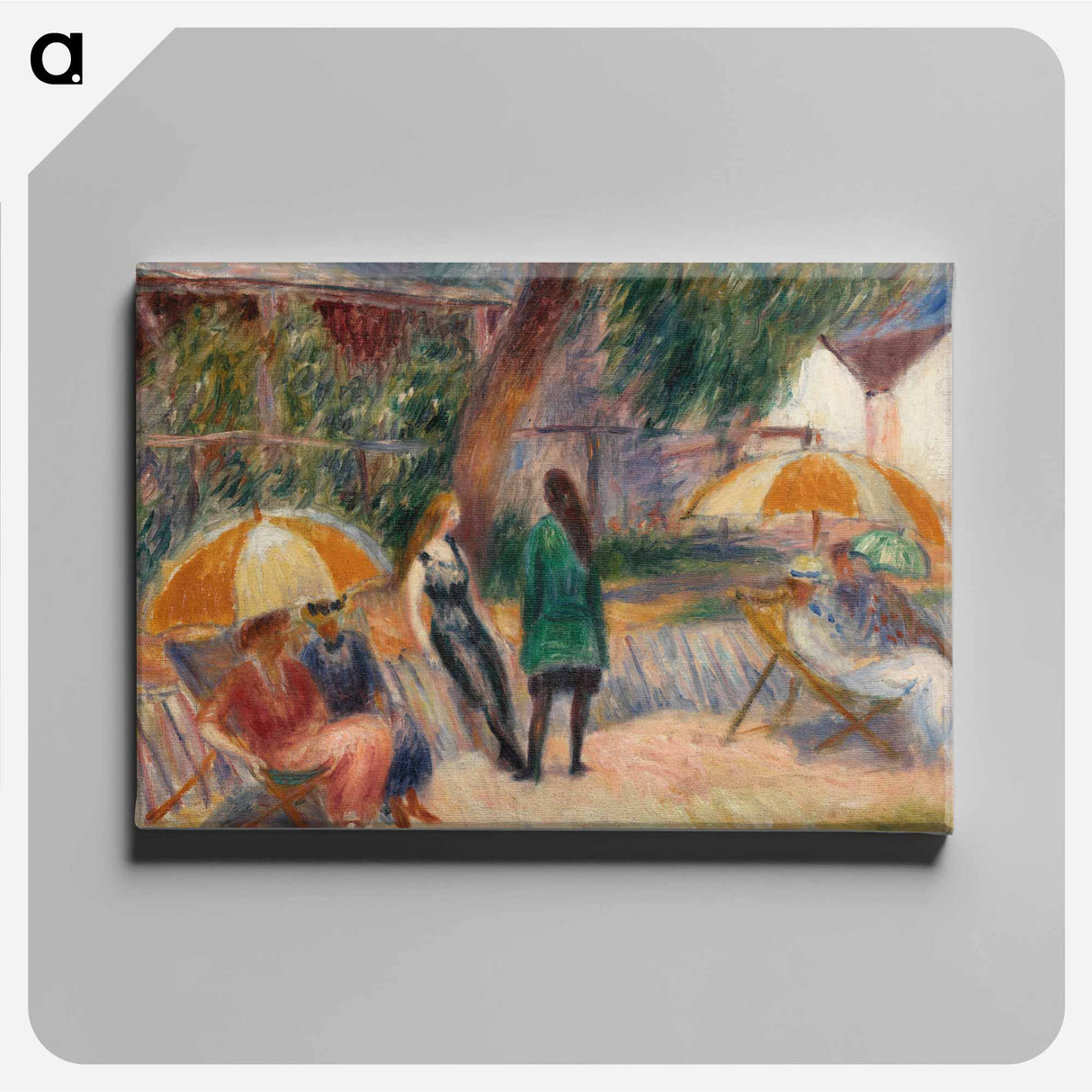 Beach with Figures, Bellport - ウィリアム ジェームス グラッケンズ Canvas.