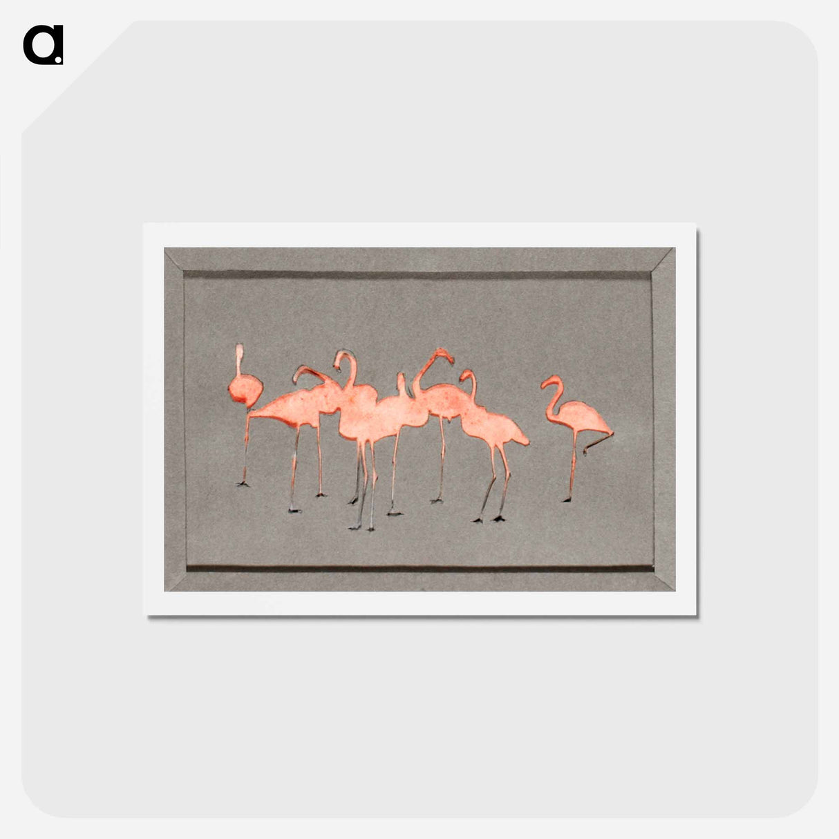 Flamingoes - アボット ハンダーソン セイヤー Postcard.