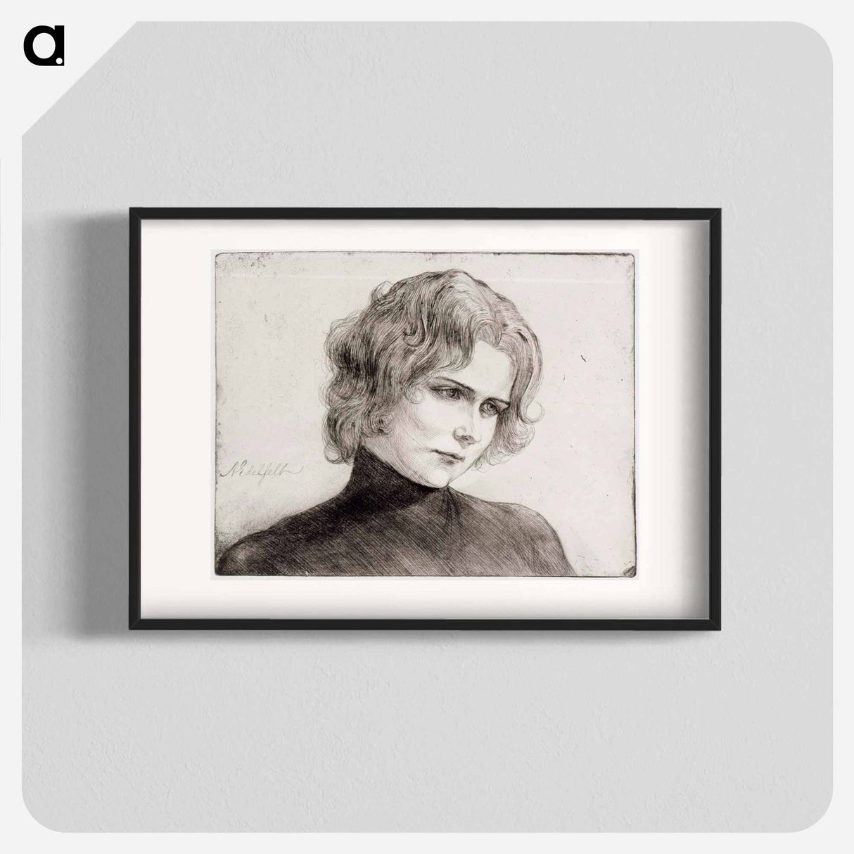 Portrait of the actress Elli Grahn-Niska - アルバート エーデルフェルト Poster.