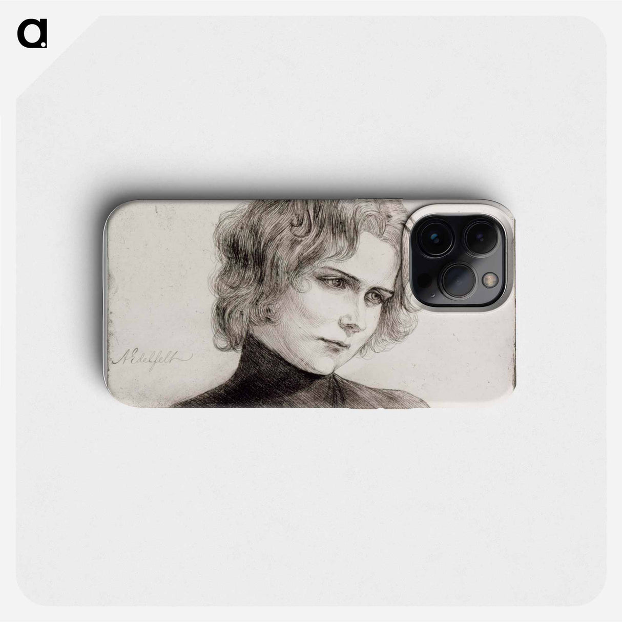 Portrait of the actress Elli Grahn-Niska - アルバート エーデルフェルト Phone Case.