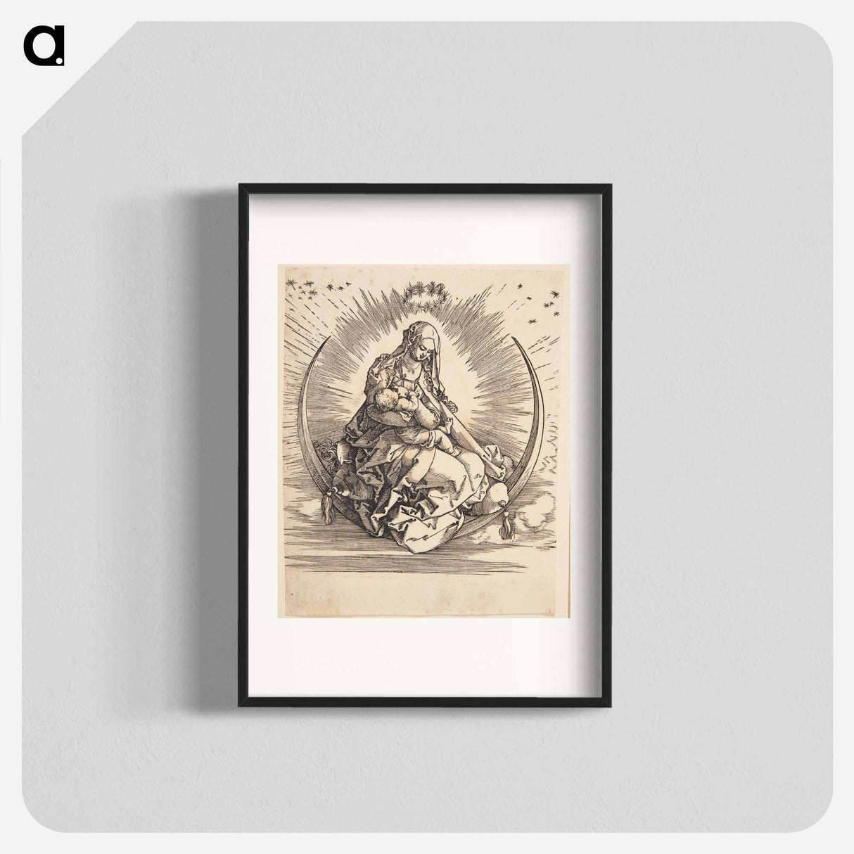 Virgin Mary on a crescent moon - アルブレヒト デューラー Poster.
