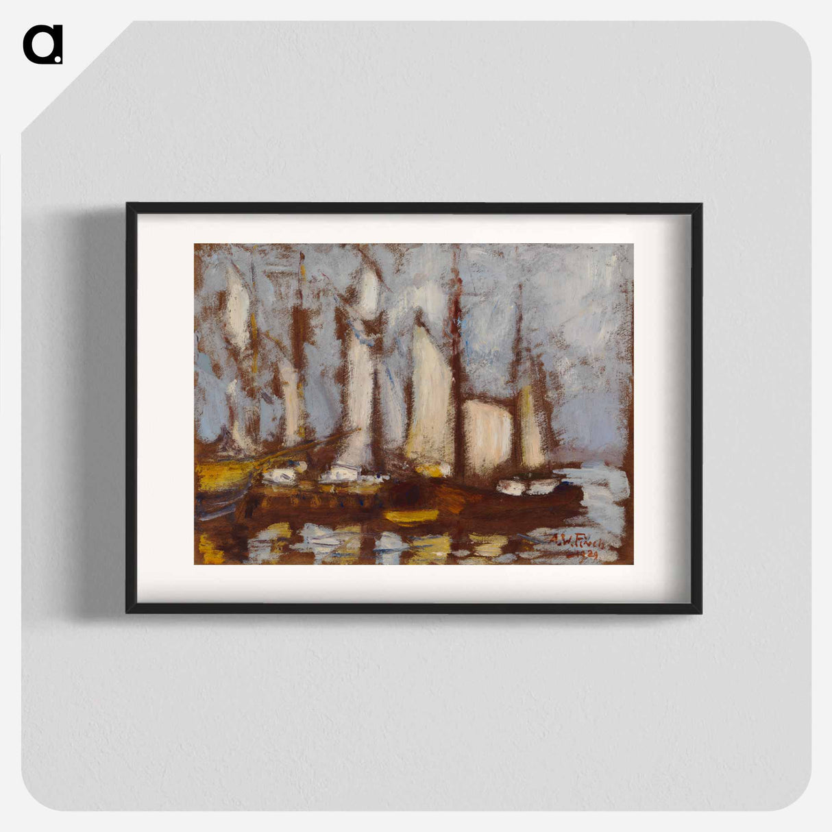 Sailing vessels - アルフレッド ウィリアム フィンチ Poster.