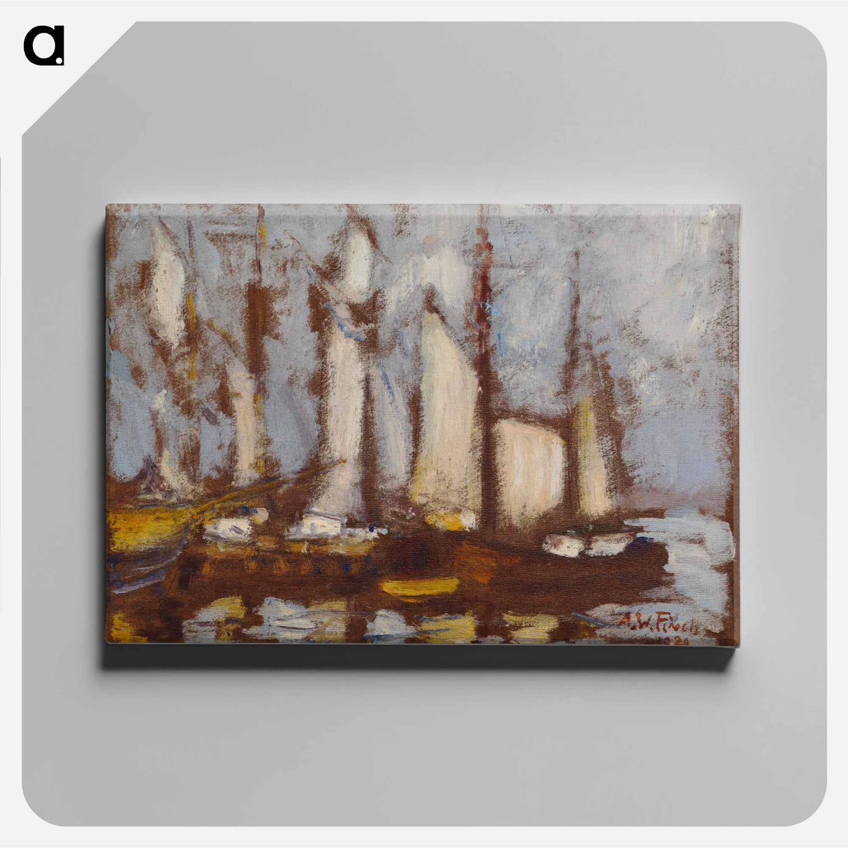 Sailing vessels - アルフレッド ウィリアム フィンチ Canvas.