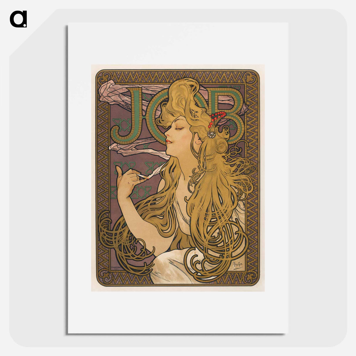 Job - Alphonse Mucha Poster.