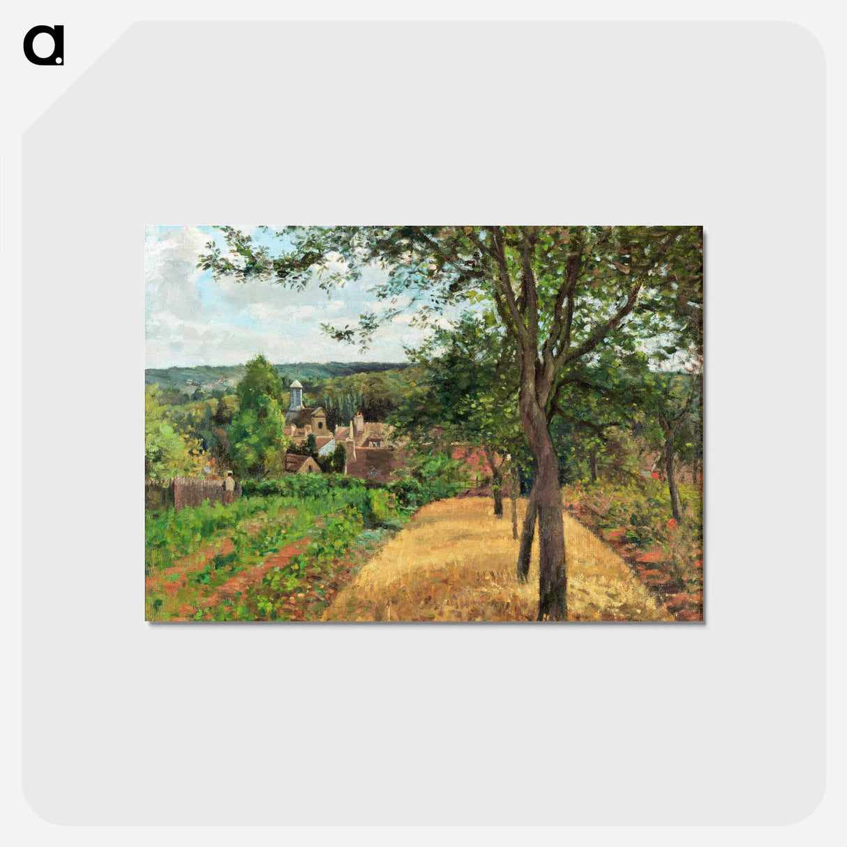 アートポストカード-Orchards at Louveciennes - カミーユ ピサロ Postcard.