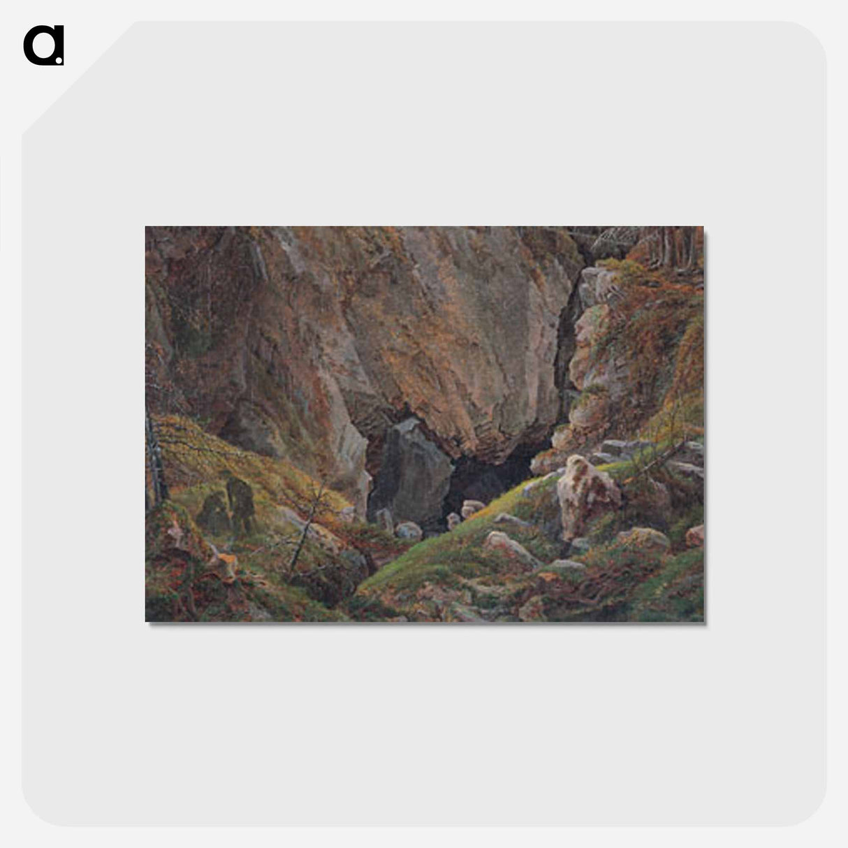 アートポストカード-Canyon in the resin - カスパー ダーヴィト フリードリヒ Postcard.