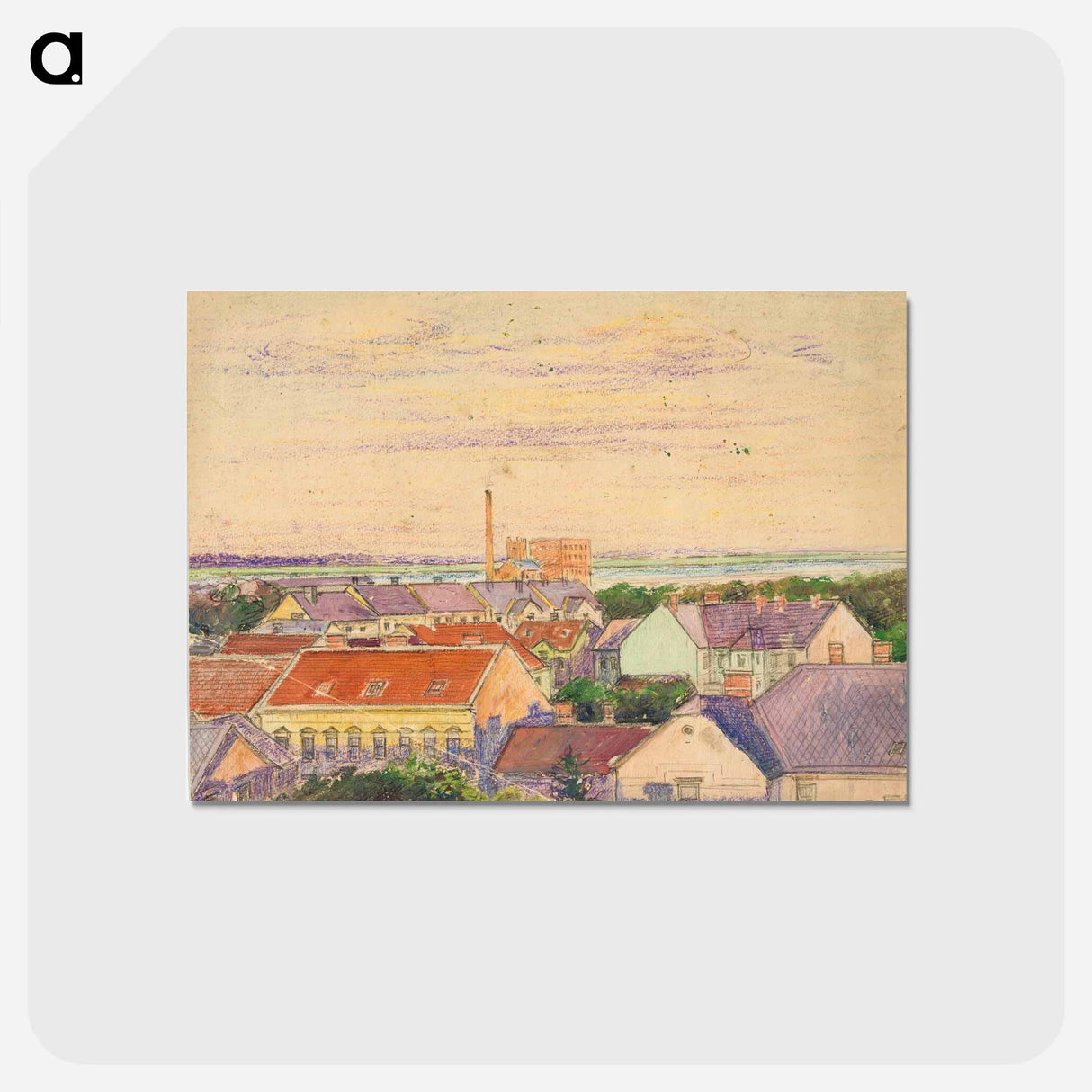 City view - エゴン シーレ Postcard.