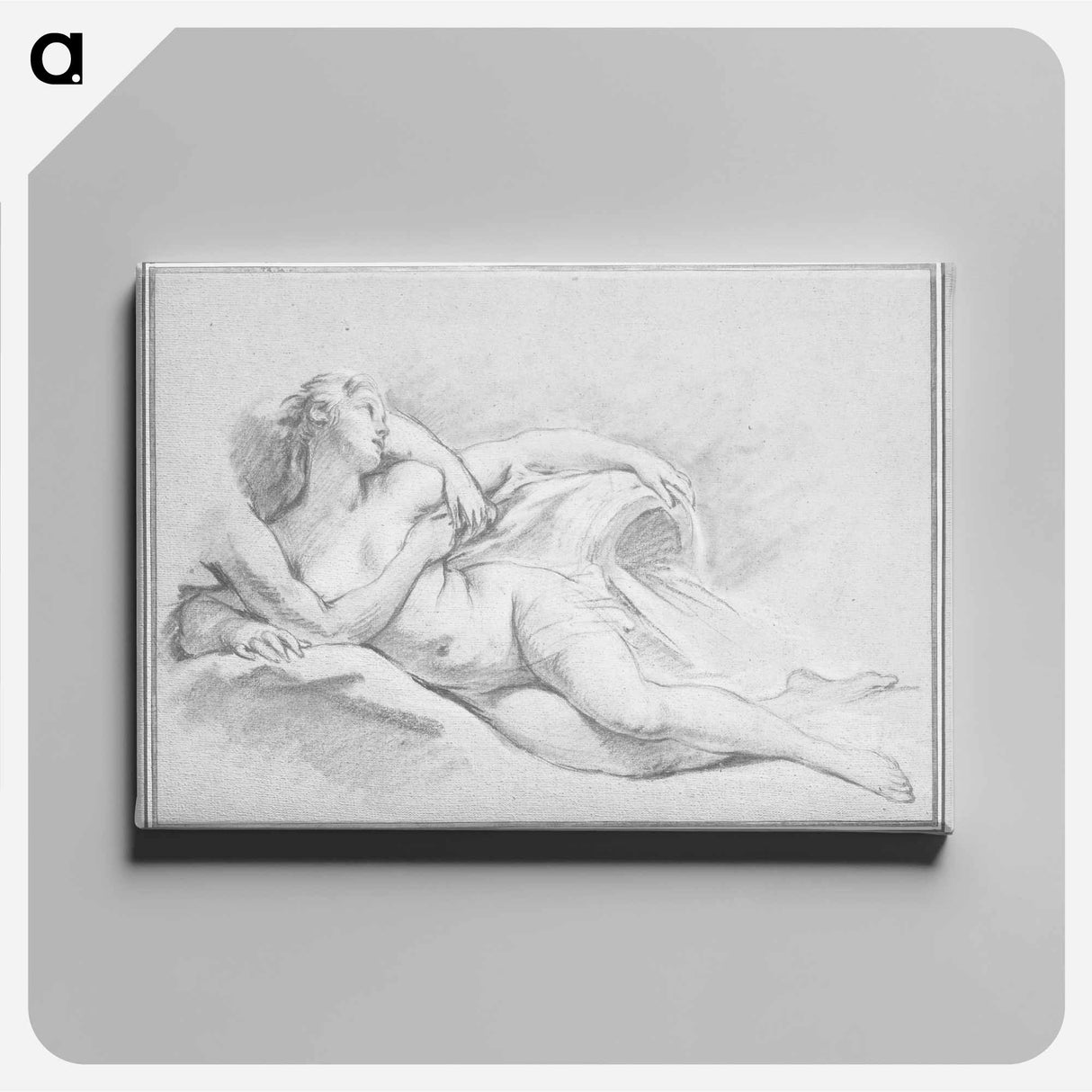 A Study for Two Nymphs - フランソワ ブーシェ Canvas.