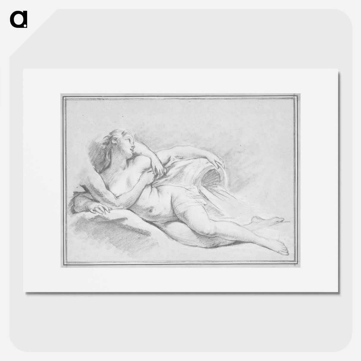 A Study for Two Nymphs - フランソワ ブーシェ Poster.