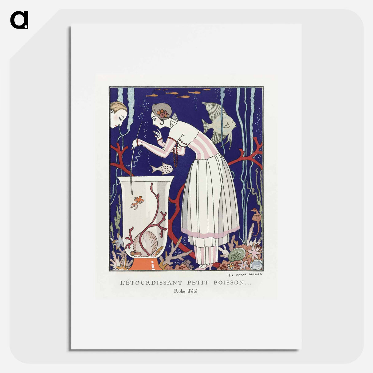 L'étourdissant petit poisson: Robe d'été - ジョージ バービエ Poster.