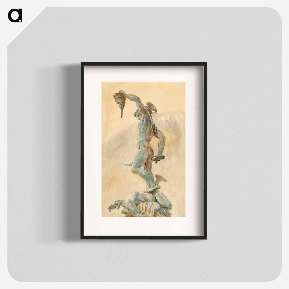 Sketch of Cellini's "Perseus" - ジョン シンガー サージェント Poster.