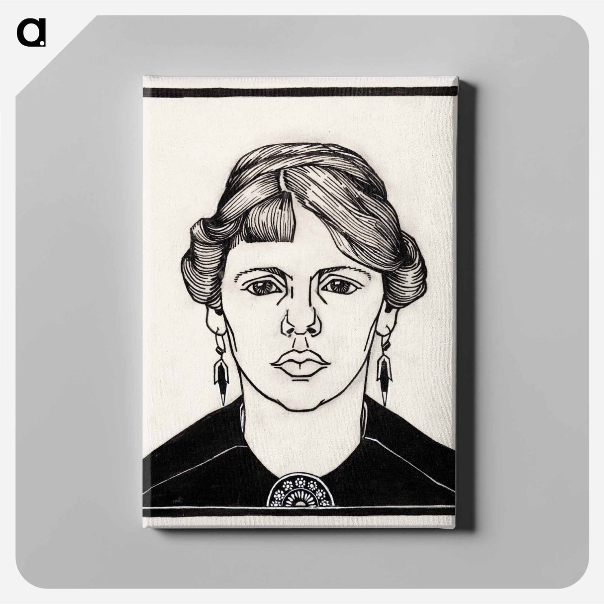 Portrait of a woman - ユリー デ フラーハ Canvas.