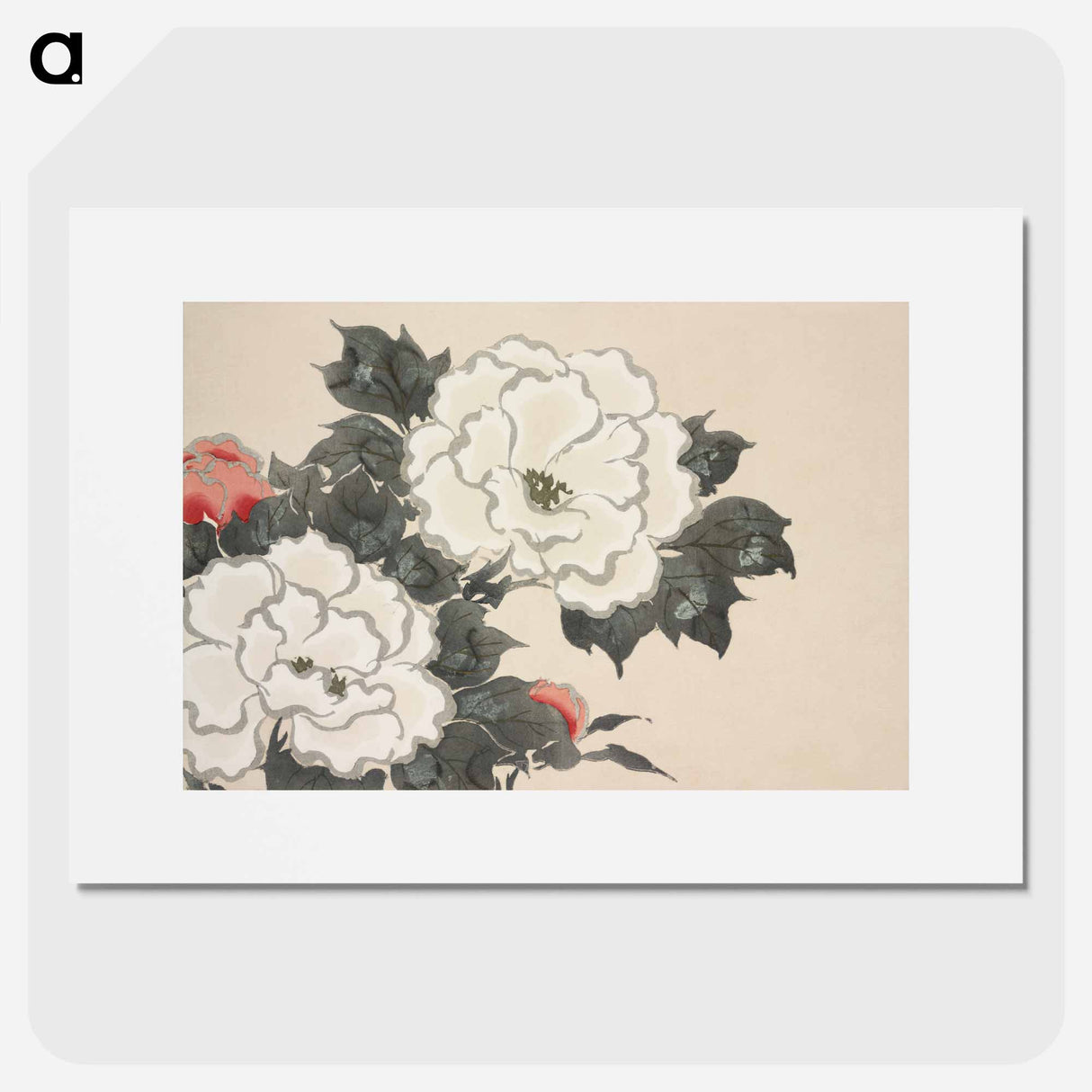 Flowers from Momoyogusa–Flowers of a Hundred Generations - 神坂 雪佳 Poster.