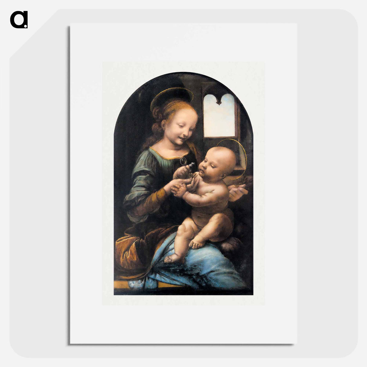 アートポスター-Benois Madonna - レオナルド ダ ヴィンチ Poster.
