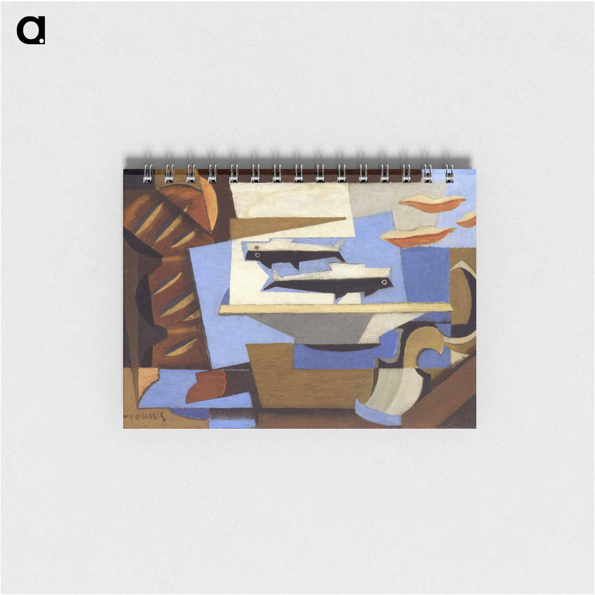 アートメモ帳-Breton Bread, Two Fish, Spoon - ルイ マルクーシ Memo.