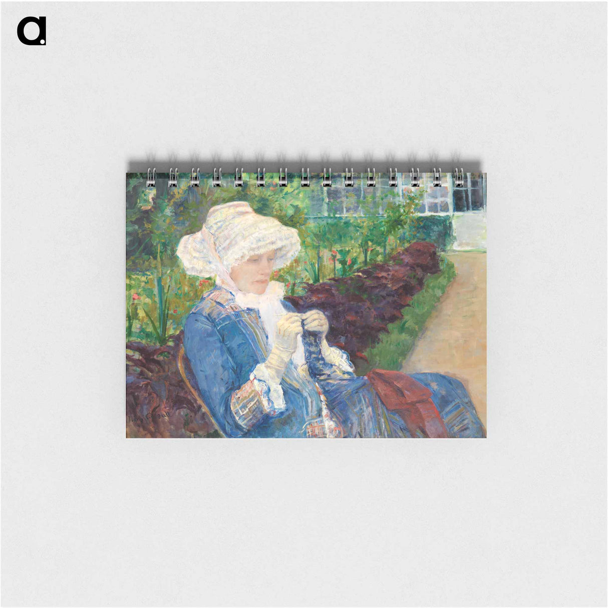 Lydia Crocheting in the Garden at Marly - メアリー カサット Memo.