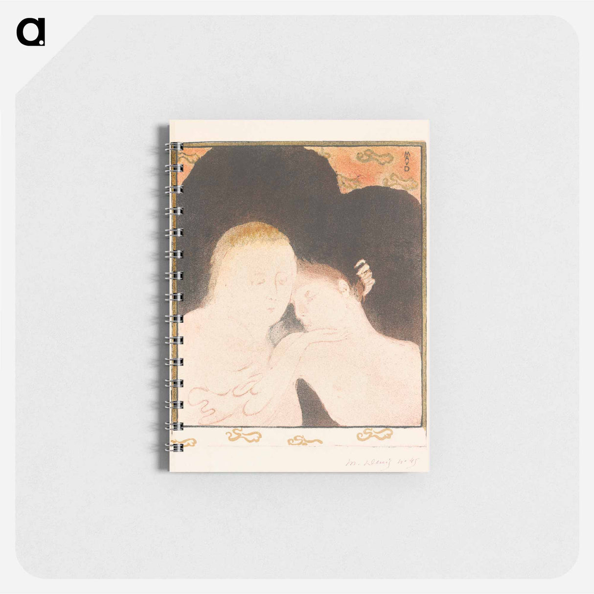 Woman hugs young man - モーリス ドニ Memo.