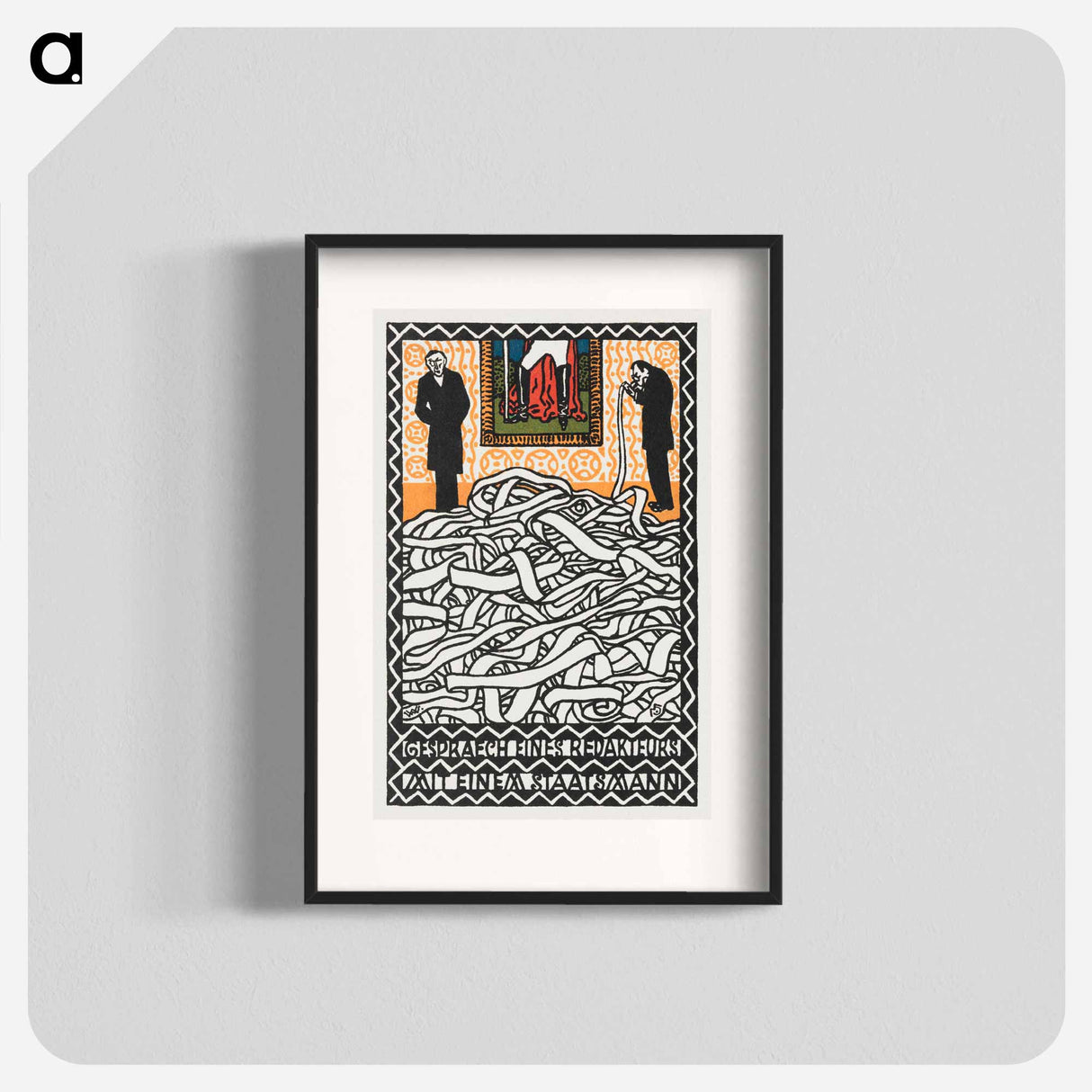 Gespräch eines Redakheurs mit einem Staatsmann - Moritz Jung Poster.