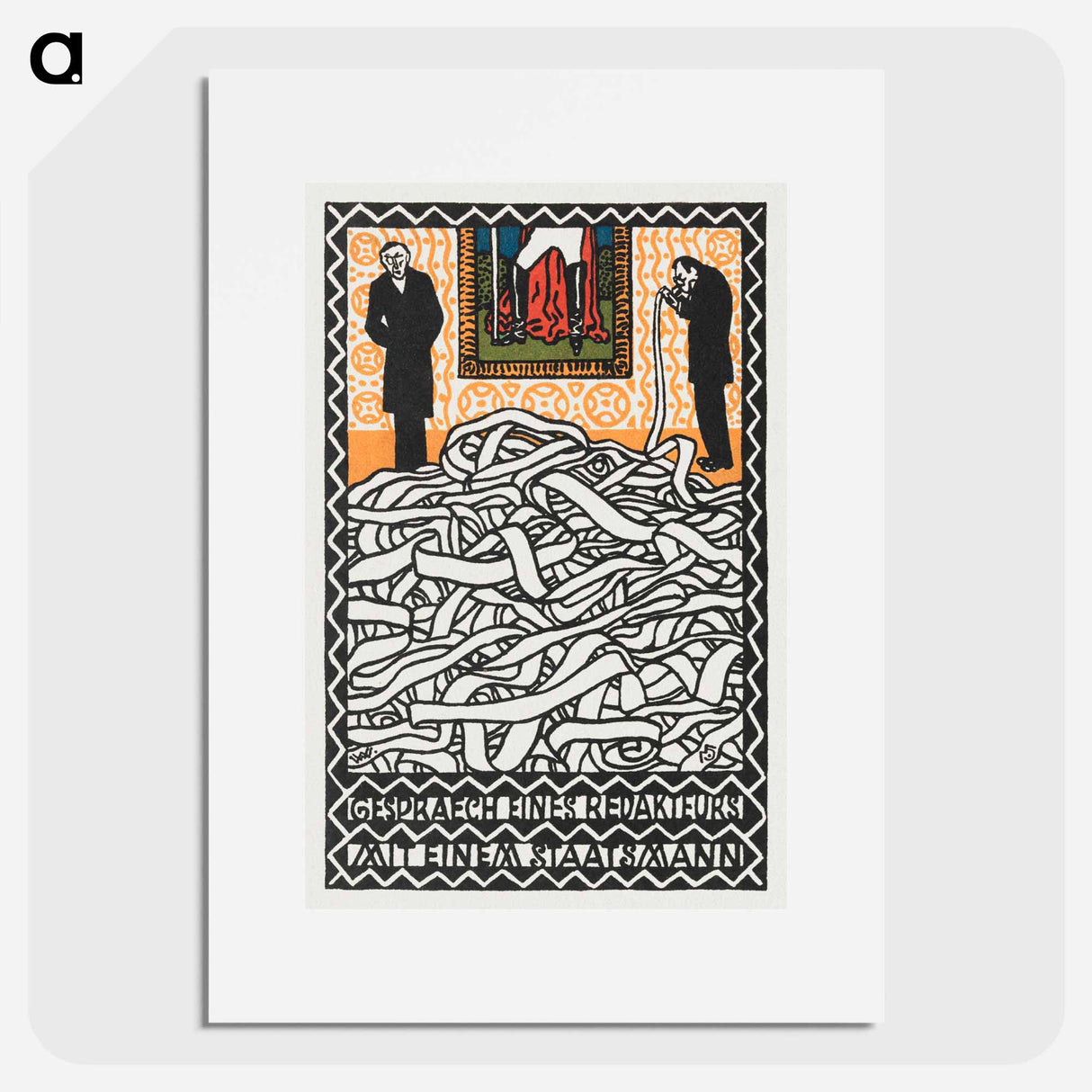 Gespräch eines Redakheurs mit einem Staatsmann - Moritz Jung Poster.