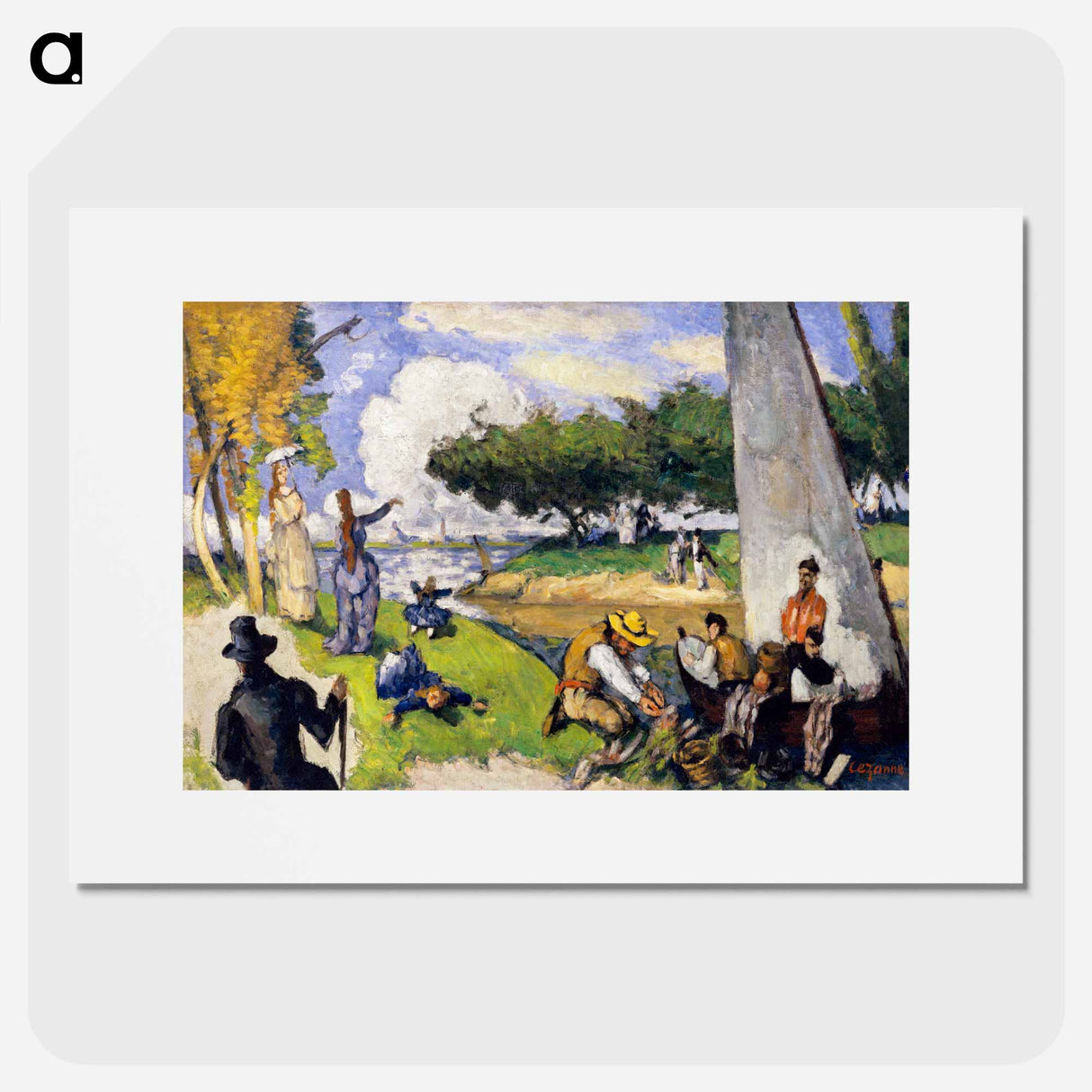 The Fishermen - Paul Cezanne Poster.