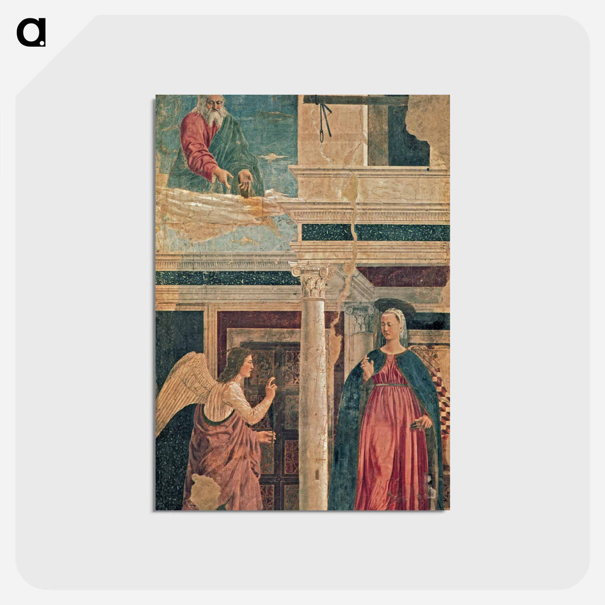 アートポストカード-Annunciation - ピエロ デラ フランチェスカ Postcard.