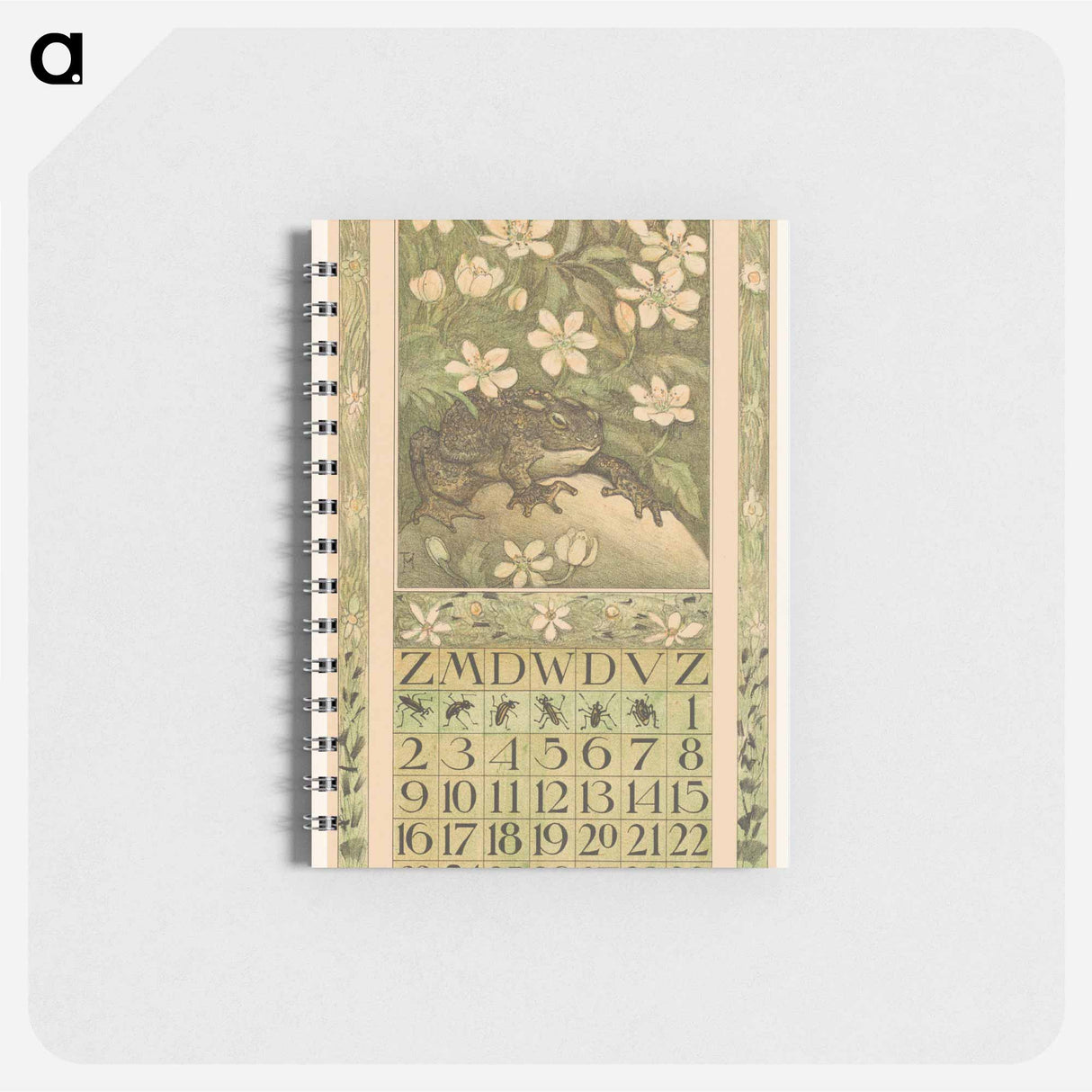 Kalenderblad april met kikker - テオ ヴァン ホイテマ Memo.
