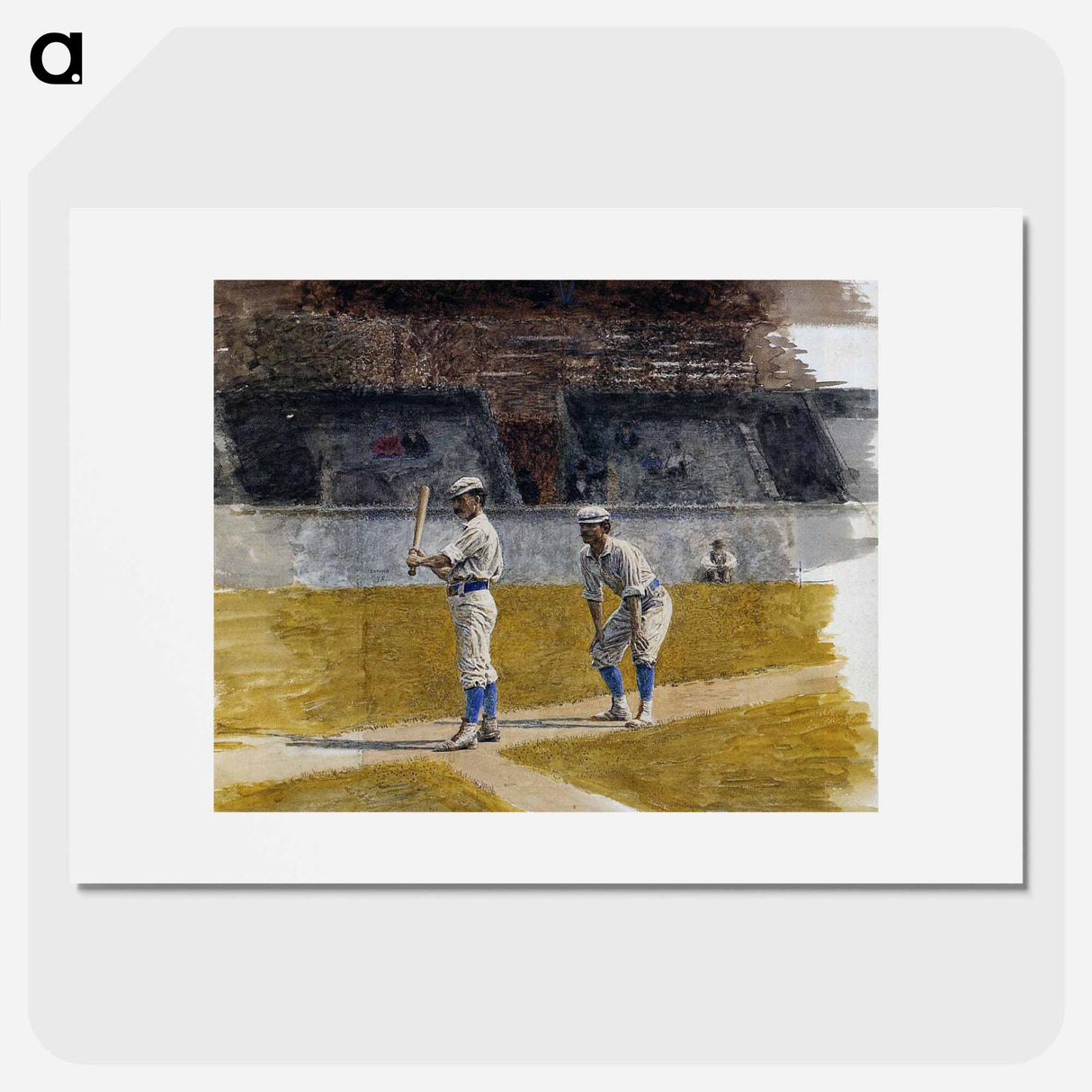 アートポスター-Baseball Players Practicing - トーマス エイキンズ Poster.