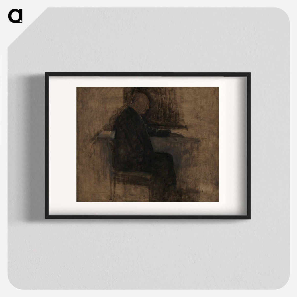 The architect Thorvald Bindesbøll - Vilhelm Hammershøi Poster.