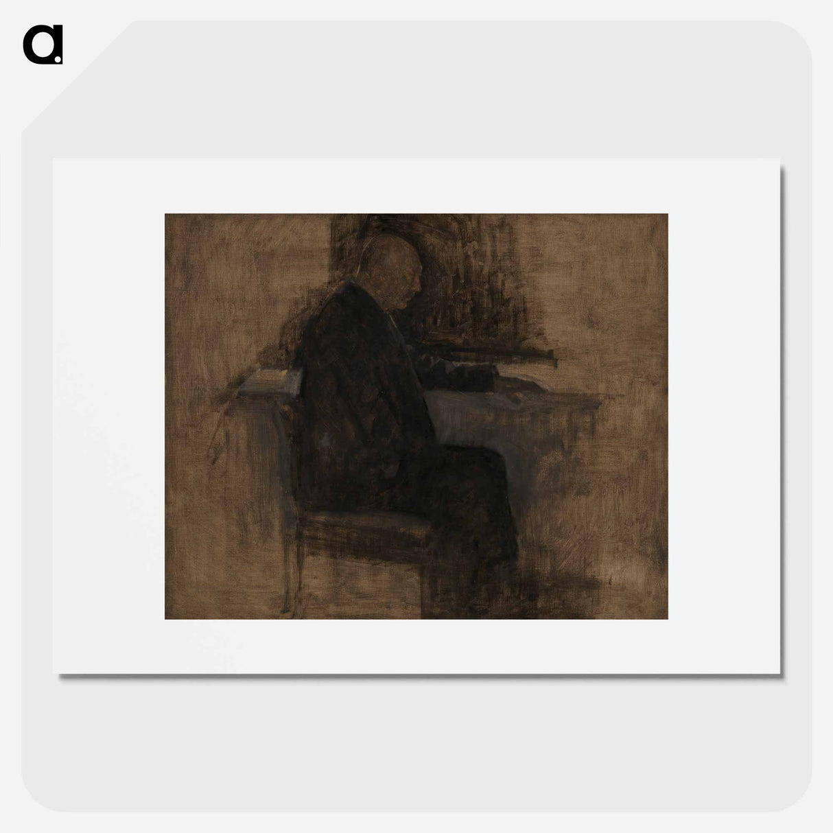 The architect Thorvald Bindesbøll - Vilhelm Hammershøi Poster.