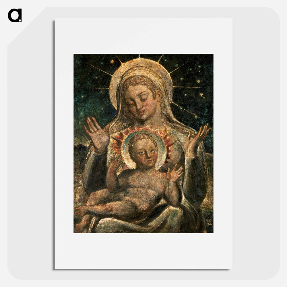 Virgin and Child - ウィリアム ブレイク Poster.
