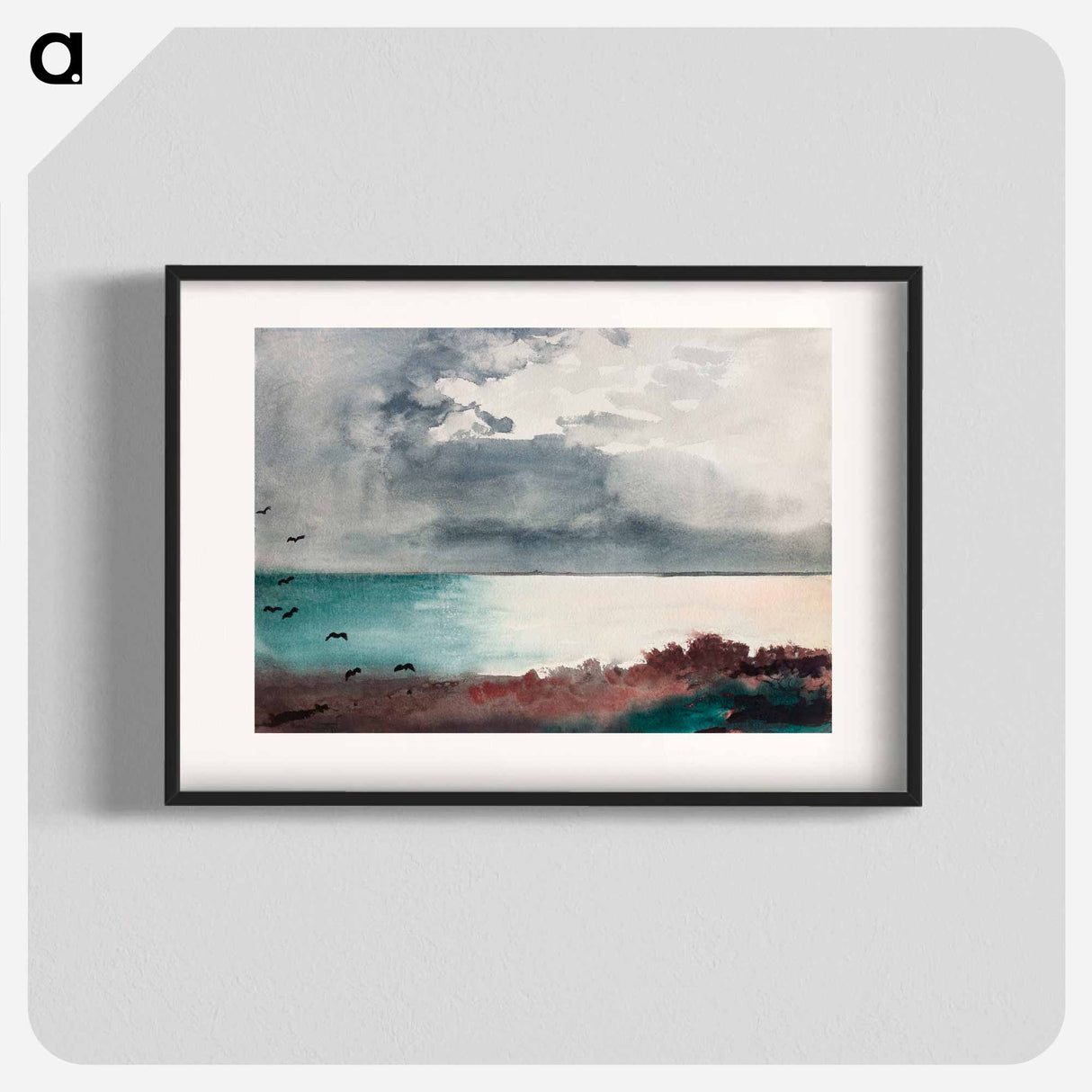 アートポスター-Breaking Storm, Coast of Maine - ウィンスロー ホーマー Poster.