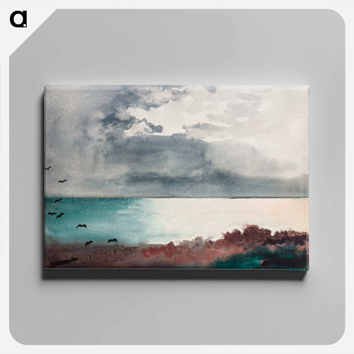 アートパネル-Breaking Storm, Coast of Maine - ウィンスロー ホーマー Canvas.