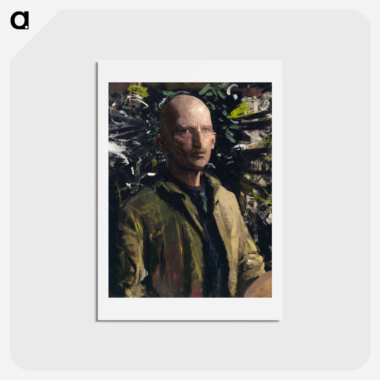 アートポストカード-Abbott Handerson Thayer Self-Portrait - アボット ハンダーソン セイヤー Postcard.