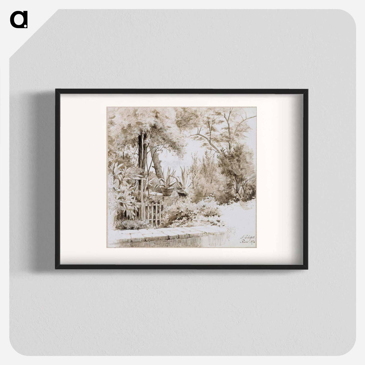 Italialainen puisto - アルバート エーデルフェルト Poster.