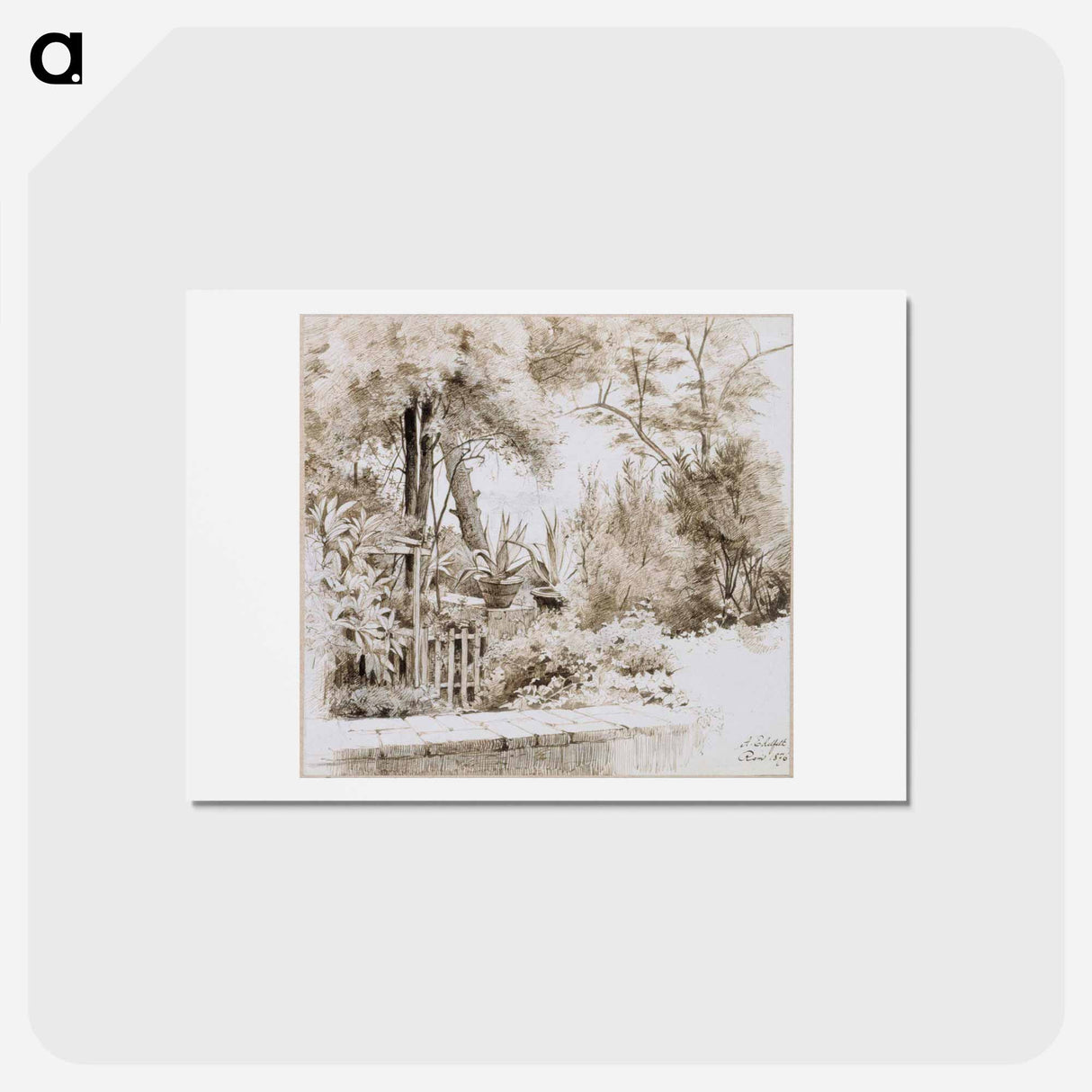 Italialainen puisto - アルバート エーデルフェルト Postcard.