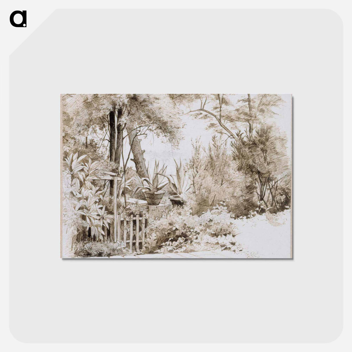 Italialainen puisto - アルバート エーデルフェルト Postcard.