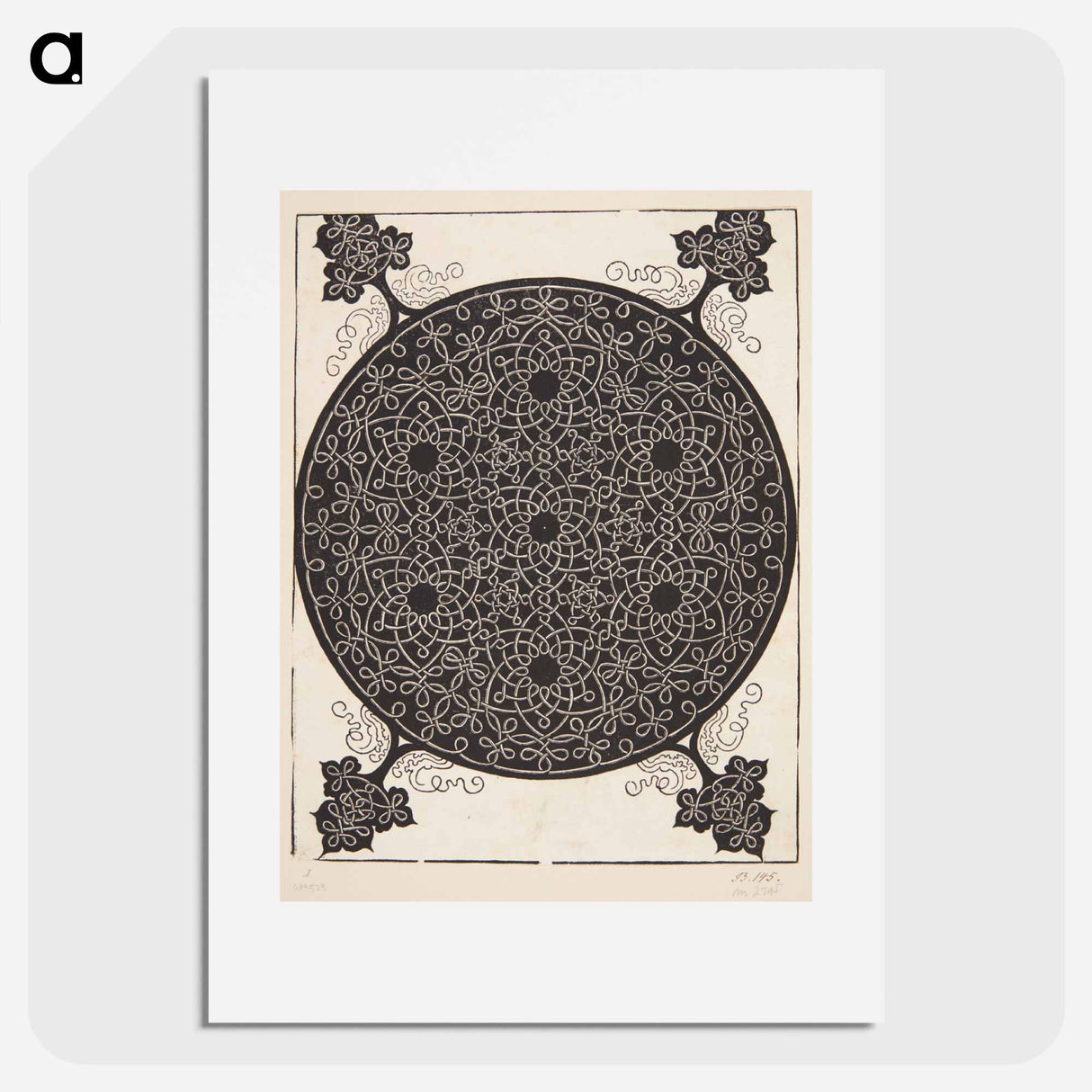Knob with seven hexagonal stars - アルブレヒト デューラー Poster.