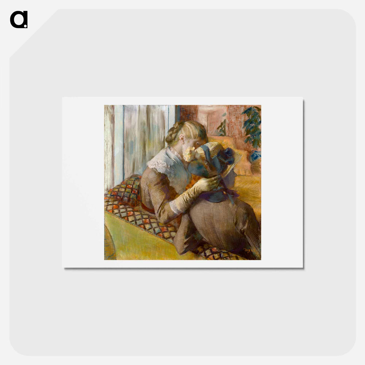 アートポストカード-At the Milliner's - エドガー ドガ Postcard.