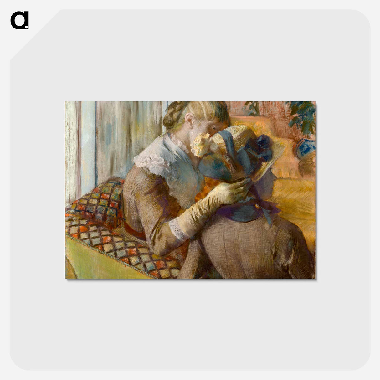 アートポストカード-At the Milliner's - エドガー ドガ Postcard.