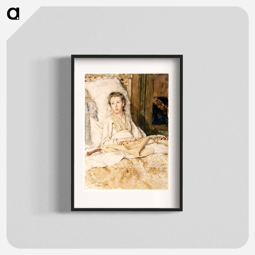 Maud Sewing - Frederick Childe Hassam Poster.