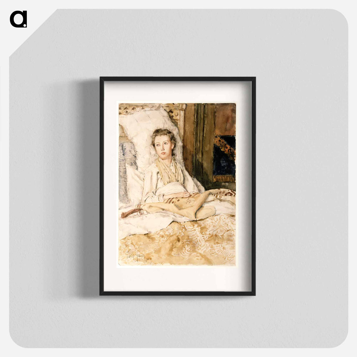 Maud Sewing - Frederick Childe Hassam Poster.