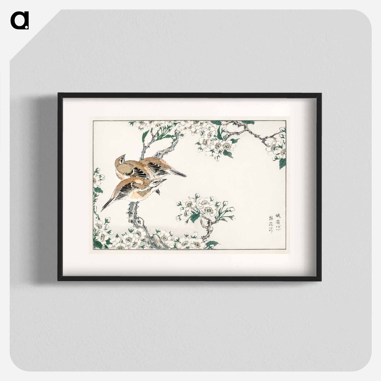 アートポスター-Japanese Meadow Bunting and Pear Flower
- 鳥類図鑑 Poster.