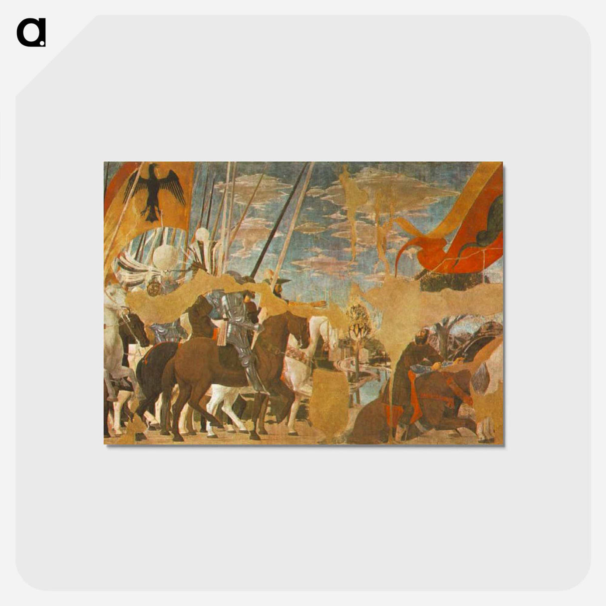 アートポストカード-Battle Between Constantine And Maxentius - ピエロ デラ フランチェスカ Postcard.