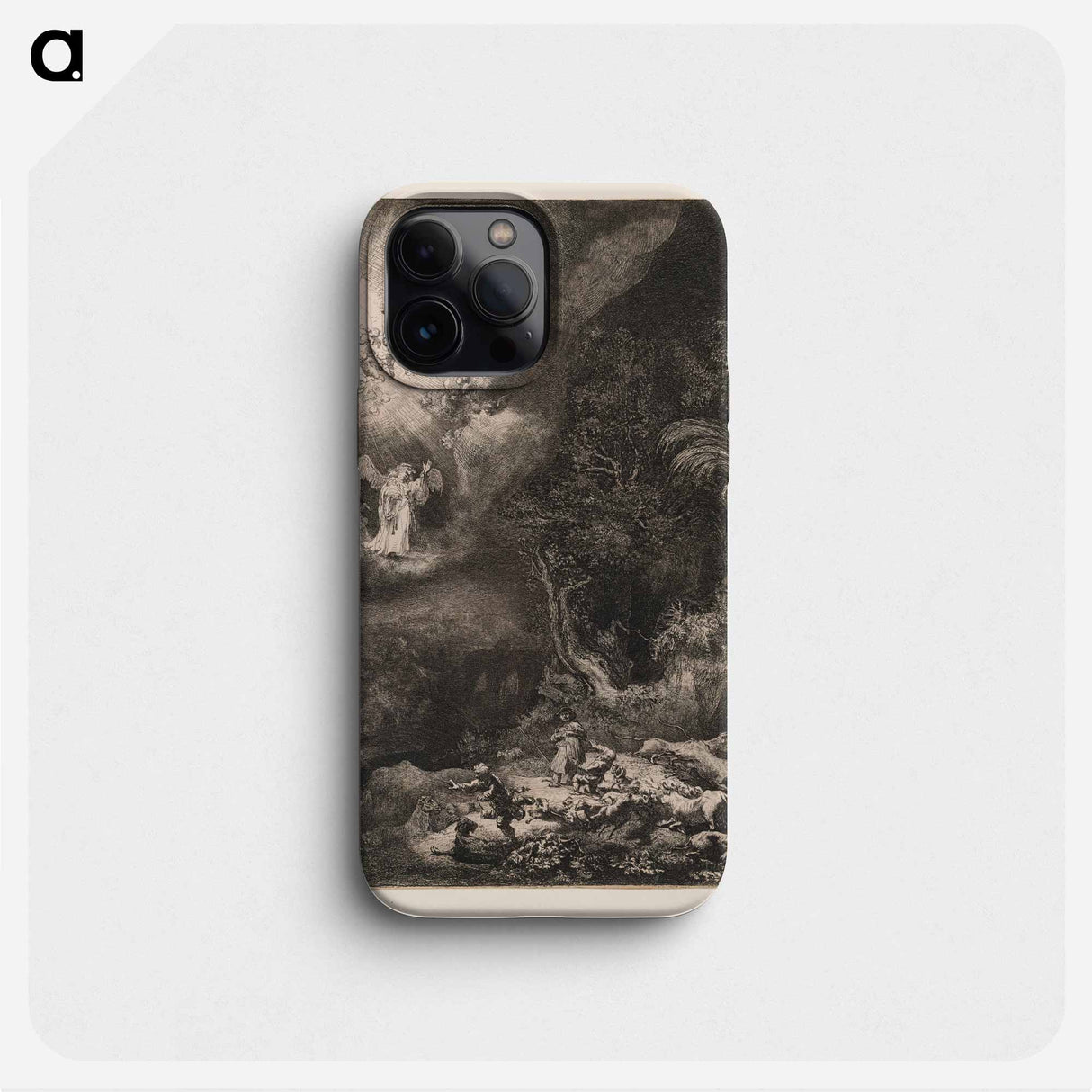 The Angel Appearing to the Shepherds - レンブラント ファン レイン Phone Case.