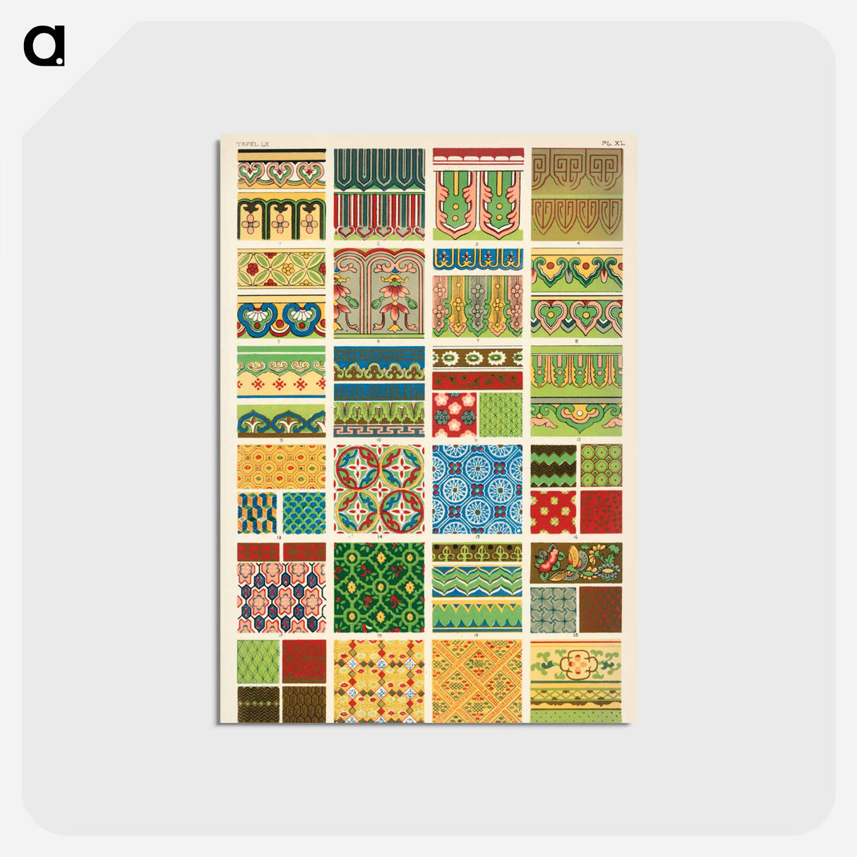 アートポストカード-Nineteenth-Century Ornament
- 装飾の文法 Postcard.