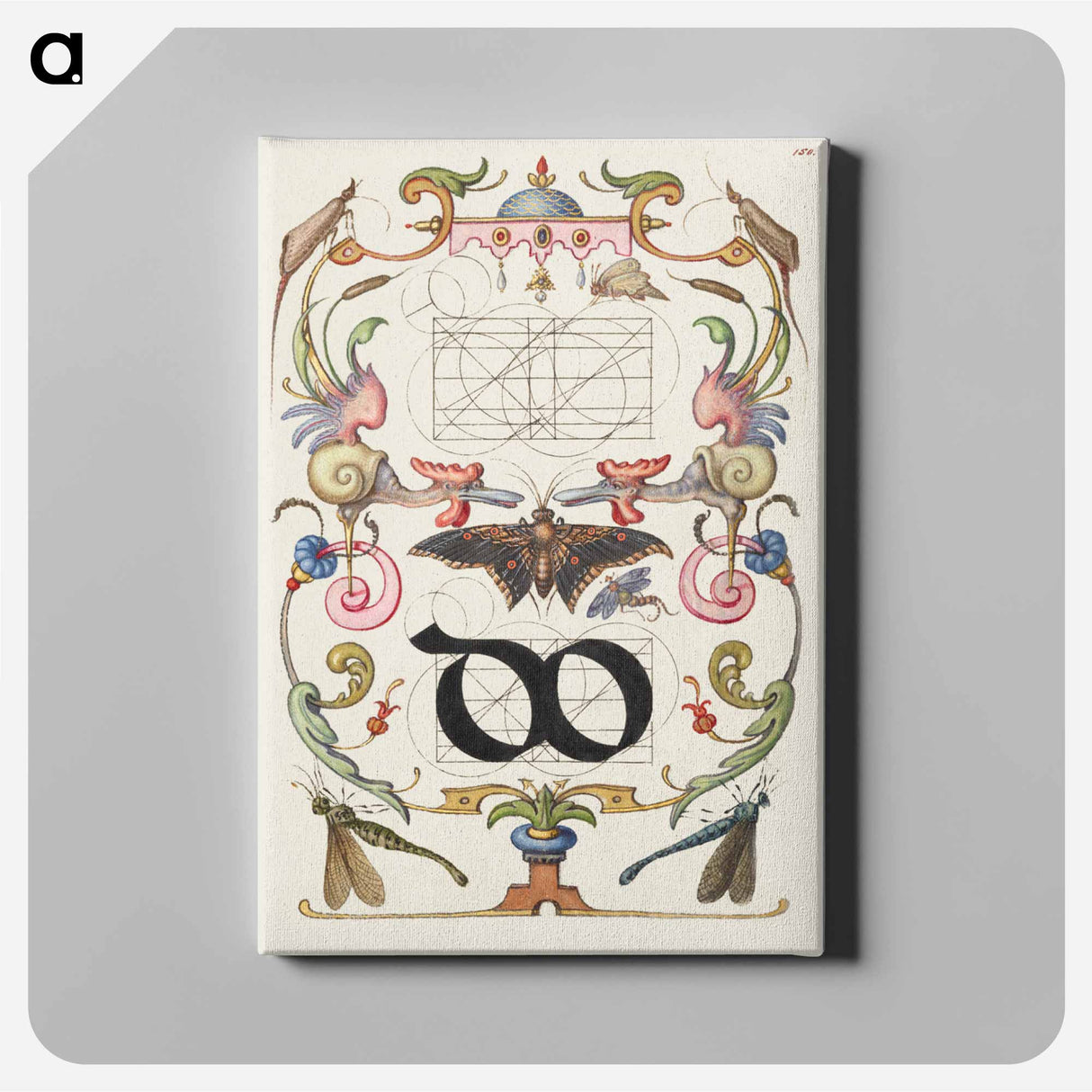 アートパネル-Guide for Constructing the Ligature do from Mira Calligraphiae Monumenta
- 書道のお手本 Canvas.
