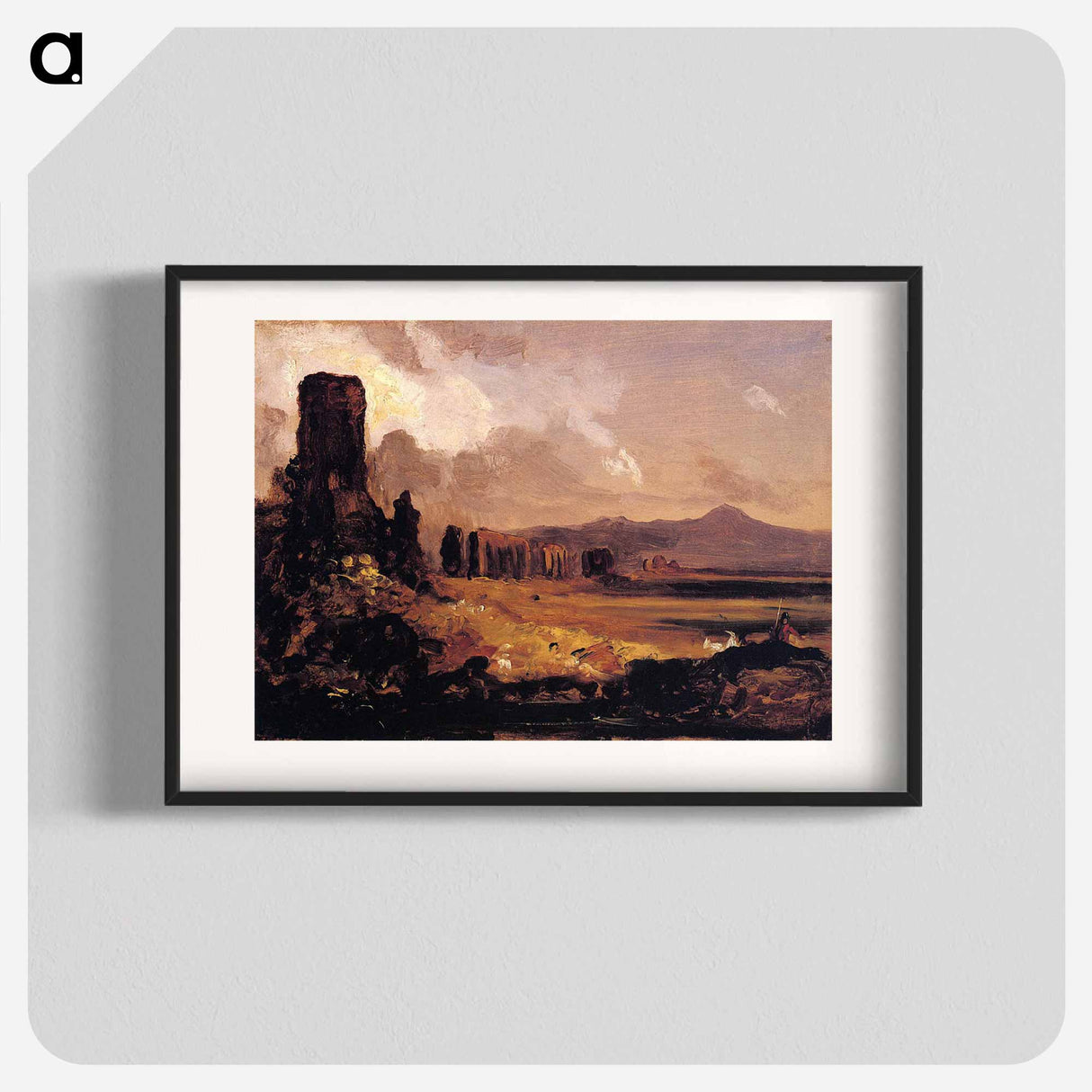 アートポスター-Campagna di Roma (study for Aqueduct near Rome) - トーマス コール Poster.