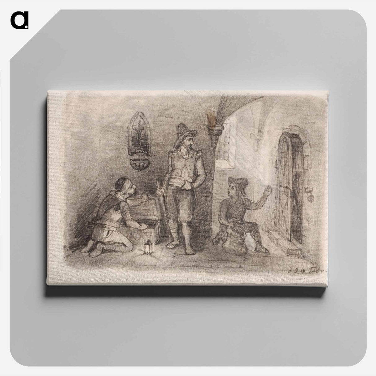 Kolme kirkkoon murtautunutta varasta - アンダース エクマン Canvas.